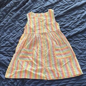 The most beautiful rainbow striped seersucker dress